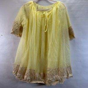 VINTAGE 50's Mary Barron 2pc Lace Gown Set Women's Size Small
